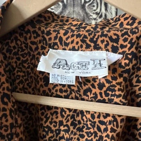 Vintage ACT I New York Leopard Print Playsuit - Picture 5 of 5